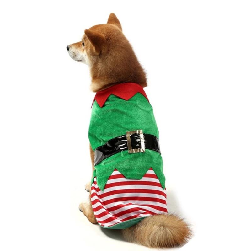 Gilet pour chien, vêtements d'elfe noël, rouge vert, thème noël, Y5GB
