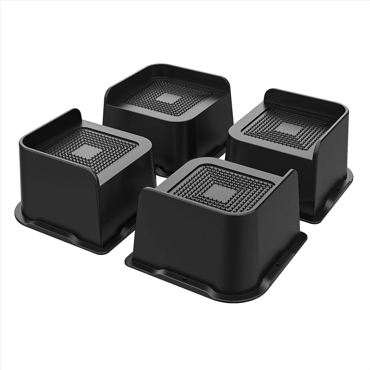 A04I rehausseurs de lit robustes de 3 pouces, rehausseurs de meubles à ouverture large de 4,8x4,8 po