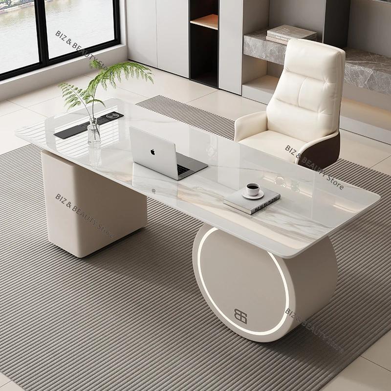 Bureau de conseil de Style crème, Table médicale, Design de réception, bureau moderne, Accent, mobil