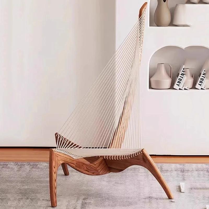 Chaises Nordiques Ultralégères en Bois Blanc pour Salon, Mobilier de Maison Moderne et Confortable