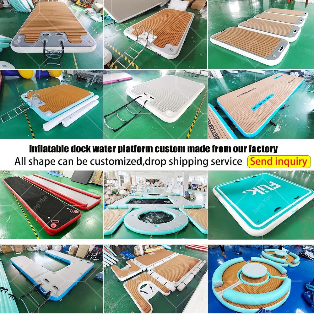 Plateforme flottante gonflable DWF Island pour yacht, ponton flottant gonflable pour la baignade, st