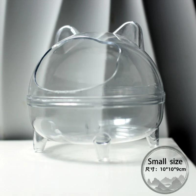 Accessoires de bain anti-éclaboussures, cage de bain transparente pour hamsters, grande salle de dou
