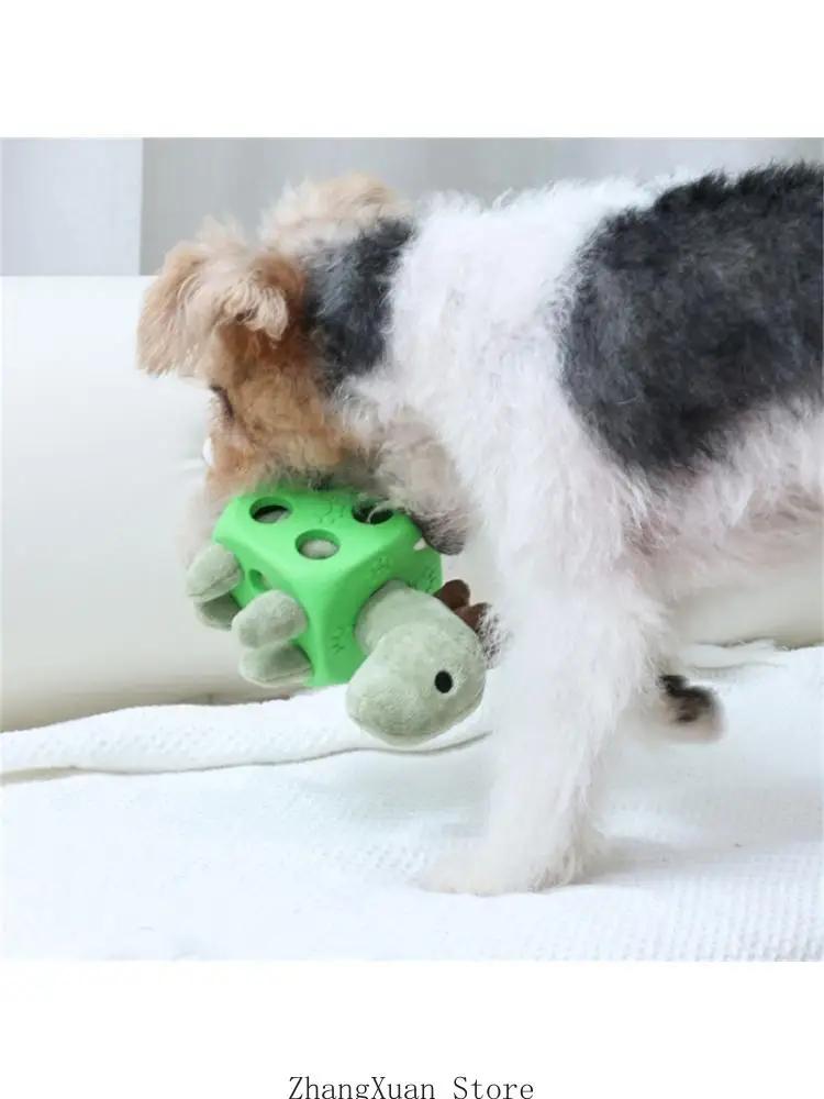 Jouet à mâcher pour chien, jouet d'interaction avec figurine dinosaure doux pour Stimulation mentale