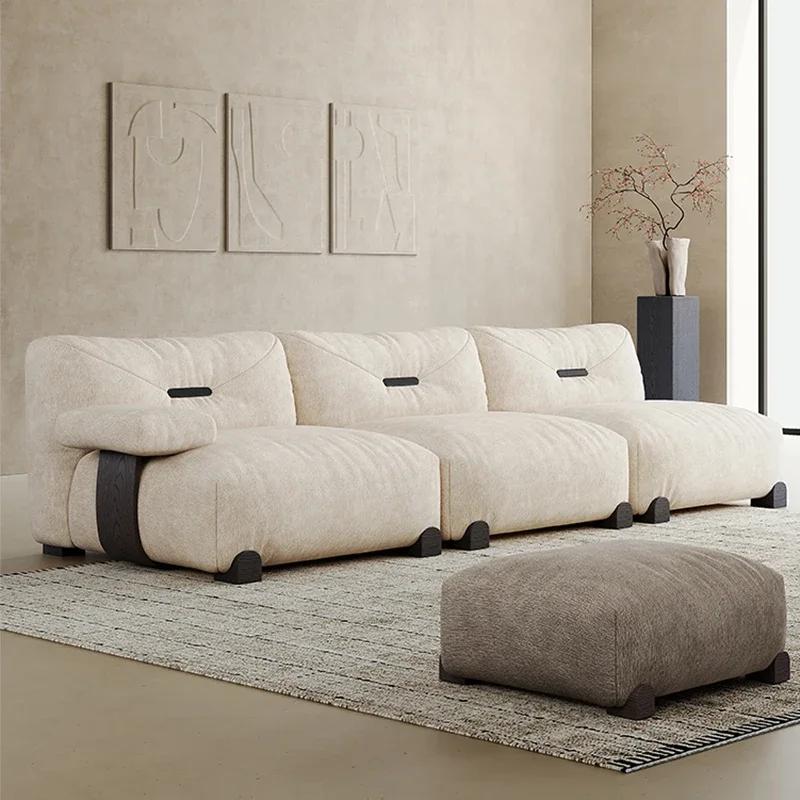 Réplique de canapés de salon doux, Design d'accent, esthétique, en bois, Vintage, luxe, Divani Da So