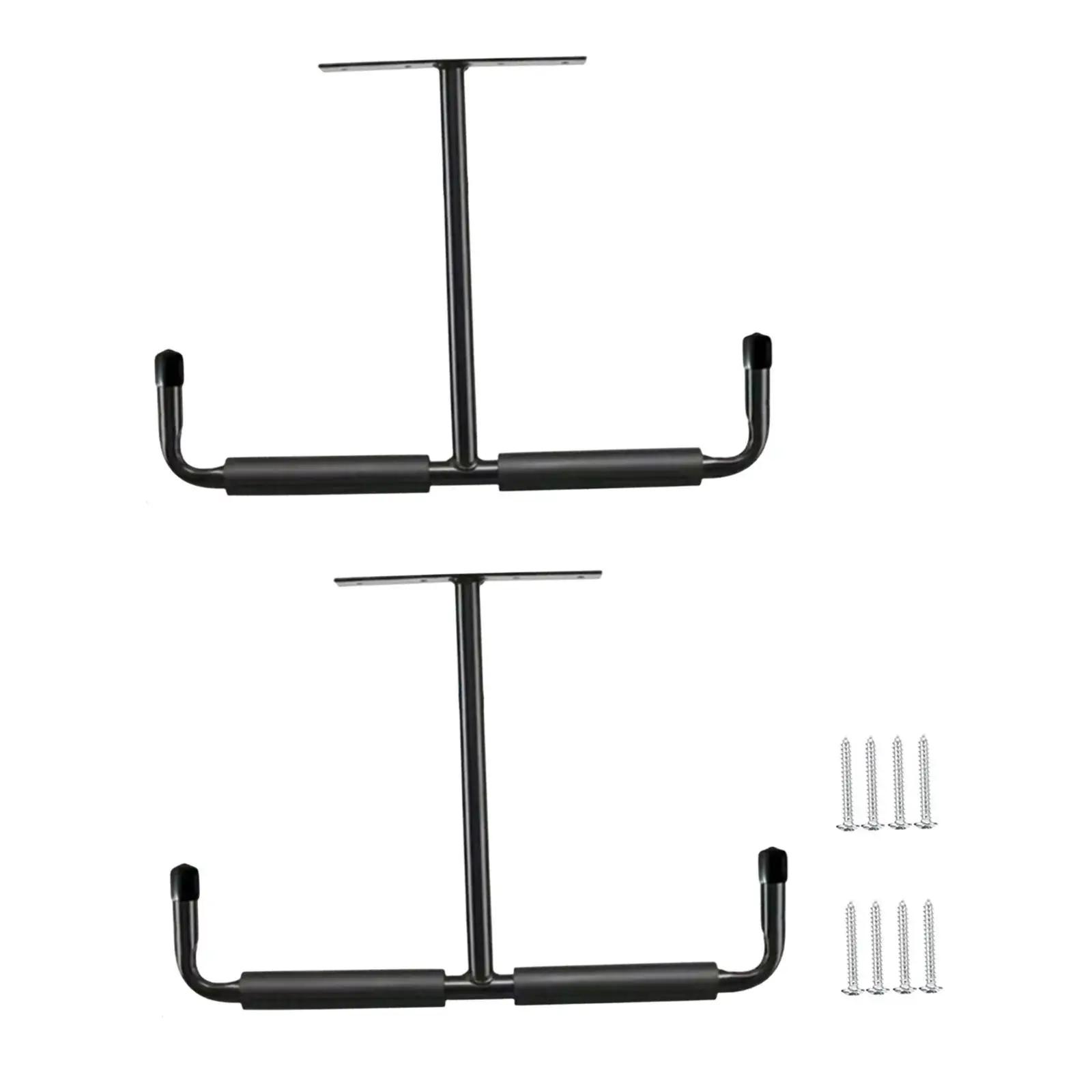 2 crochets de rangement pour Garage aérien, support pour canne à pêche, échelle de Skateboard, cintr