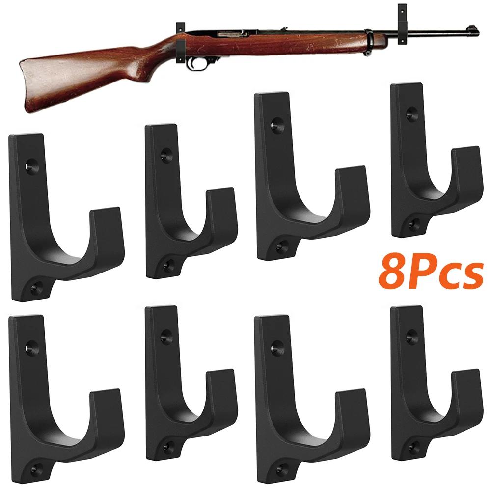 Support mural horizontal pour 8 armes à feu, support pour fusils, crochets pour fusils de chasse, su