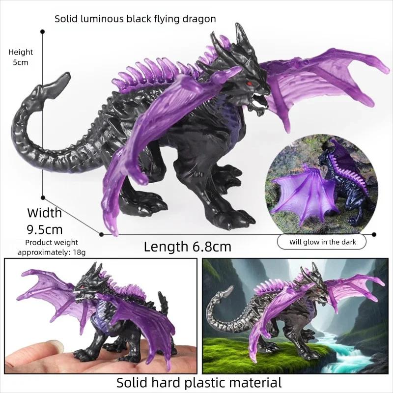 Oenux Animaux Mythiques Simulés Lézard Luminescent Elfe Dragon Volant Monstre Modèles Figurines Réal