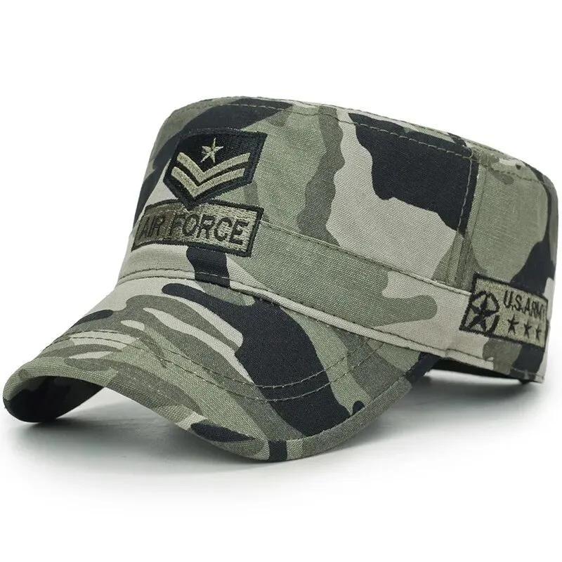 Casquette de Baseball coréenne quatre saisons pour hommes, casquette militaire plate en coton pour l