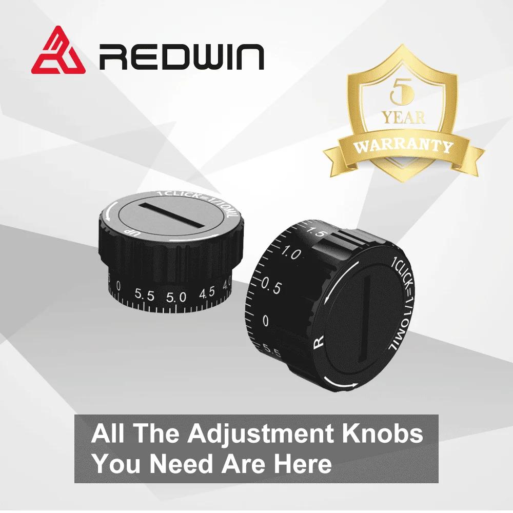 Tourelle tactique Red Win 1/10Mil 1/5Mil 1/2MOA - Knob de réglage avec fonction verrouillage zéro pour lunettes de tir
