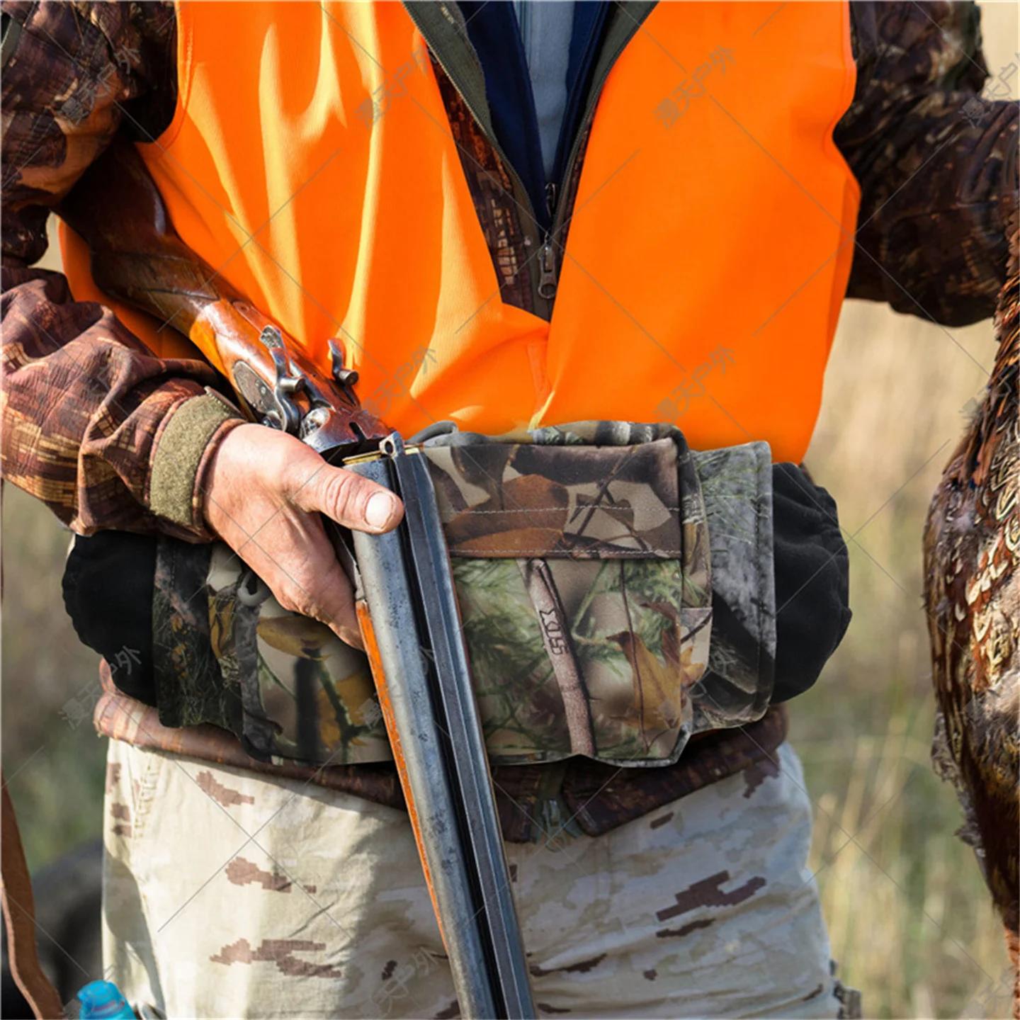 Gants tactiques camouflage chasse hiver 2 en 1 avec sac ceinture multifonction gants polaire thermique