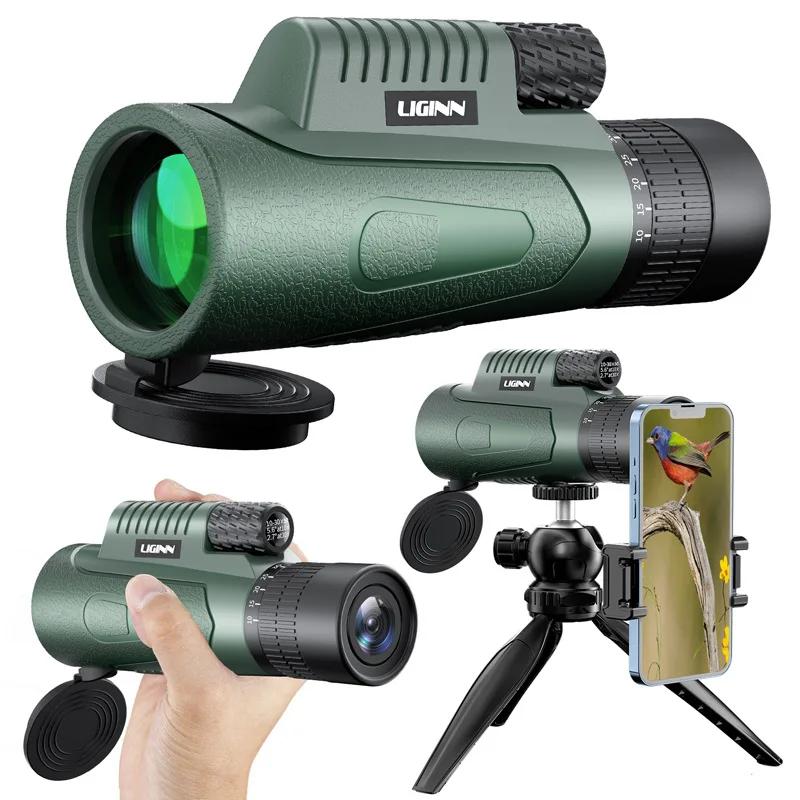 Télescope spotting scope 10-30x50 avec adaptateur smartphone et trépied pour chasse et astronomie