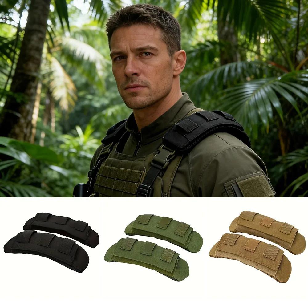 Coussinets d'épaule 2PC pour sac à dos tactique et gilet, rembourrage confort avec mesh nylon chasse randonnée