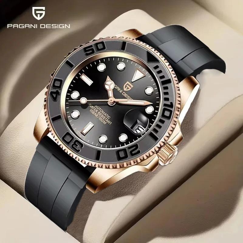 Montre mécanique homme PAGANI DESIGN V3 40mm automatique saphir luxe acier inoxydable waterproof