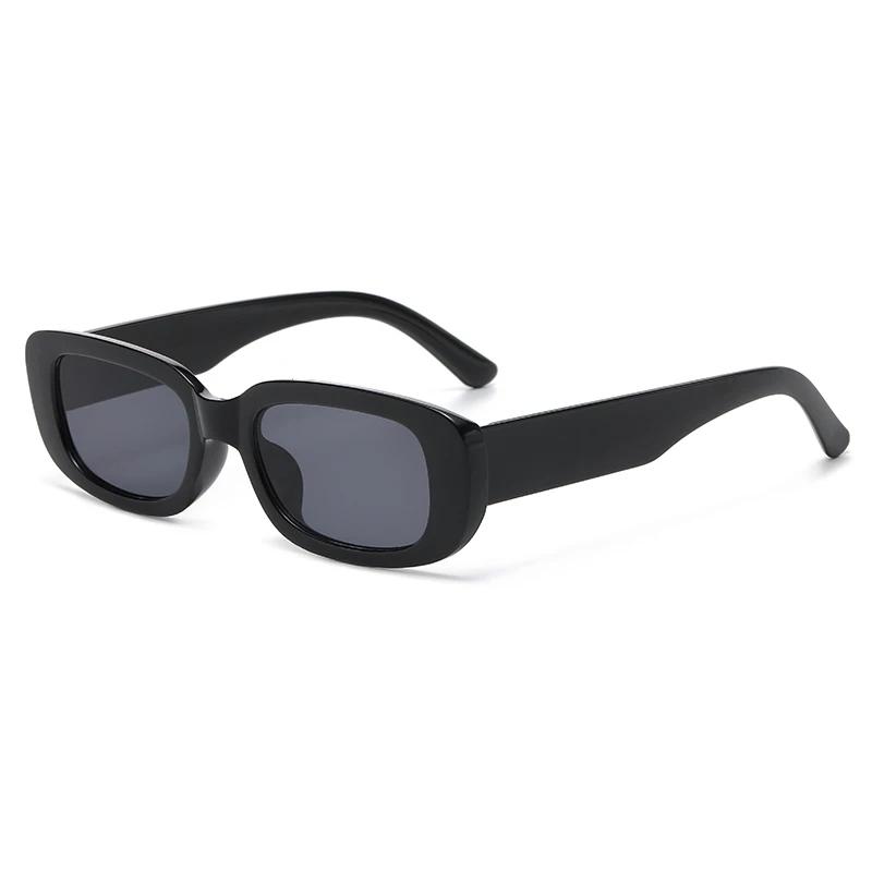 Lunettes soleil rétro vintage petit rectangle UV400 pour femme homme été plage voyage