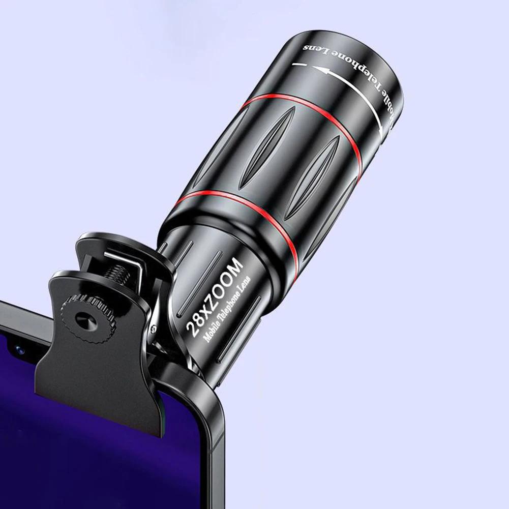 Objectif téléphoto universel 18/28/36x pour smartphone - Zoom optique pour camping, chasse et sports