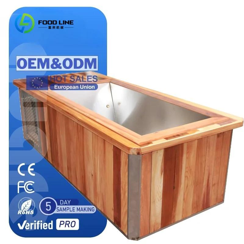Baignoire de récupération en acier inoxydable et bois, personnalisée, de haute qualité, pour bain fr