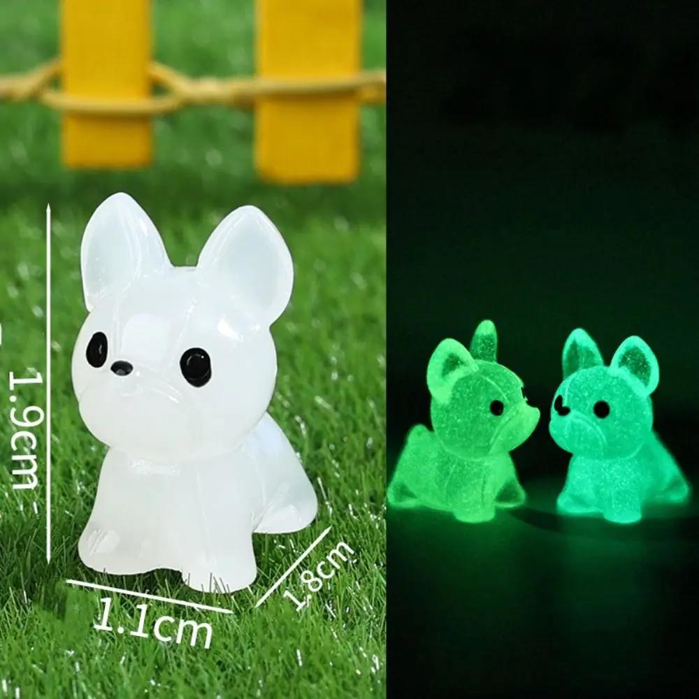 Mini accessoires de décoration de chien Fluorescent, bricolage, brille dans la nuit, Figurine de chi