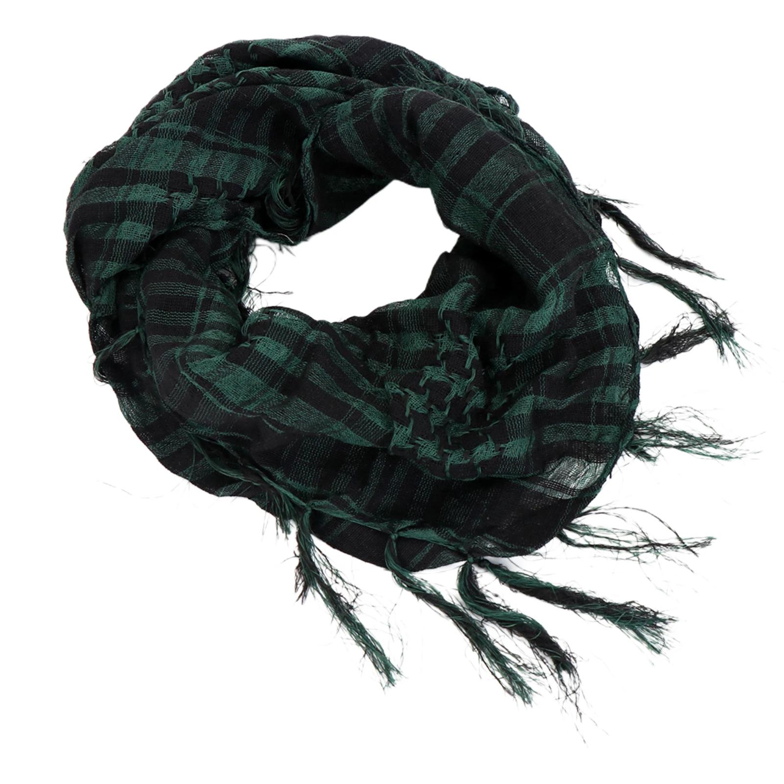 Écharpe de chasse militaire Shemagh désert Keffiyeh tête cou écharpe arabe enveloppement avec gland
