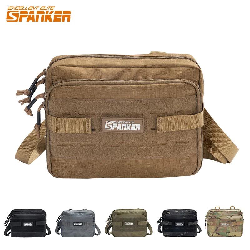 Sac de Chasse Tactique 500D à Bandeoulière, Pochette Outils et Rangement Pistolet pour Randonnée Camping
