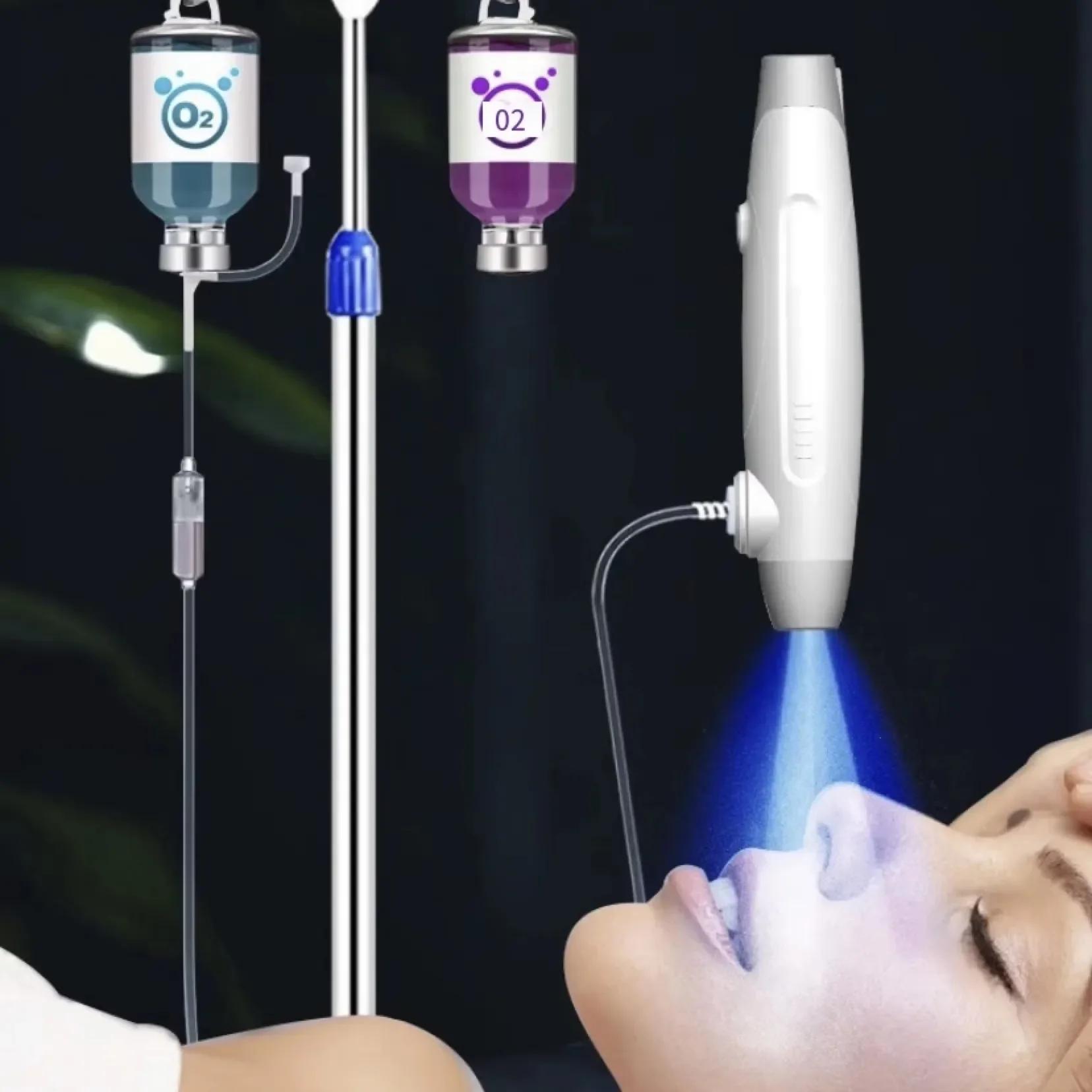 2025/haute pression 450nm lumière bleue soins du visage Nano Spray stylo à eau pour l'hydratation en