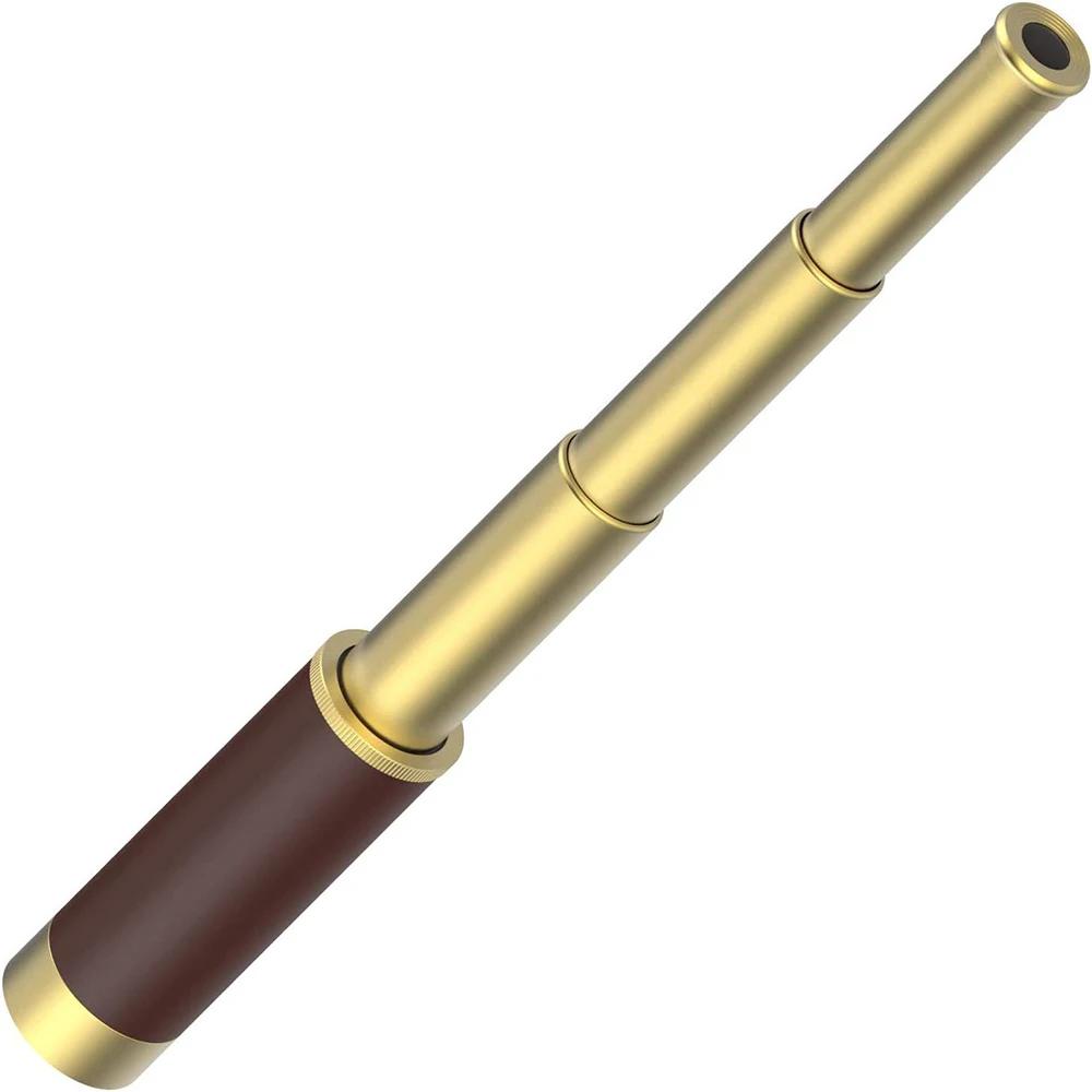 Lunette pirate 25x30 en laiton télescopique pour chasse randonnée - Grossissement puissant et portable