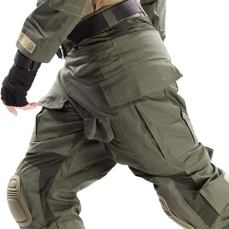 Pantalon tactique chasse G3 avec genouillères - Vêtement outdoor airsoft travail élastique homme