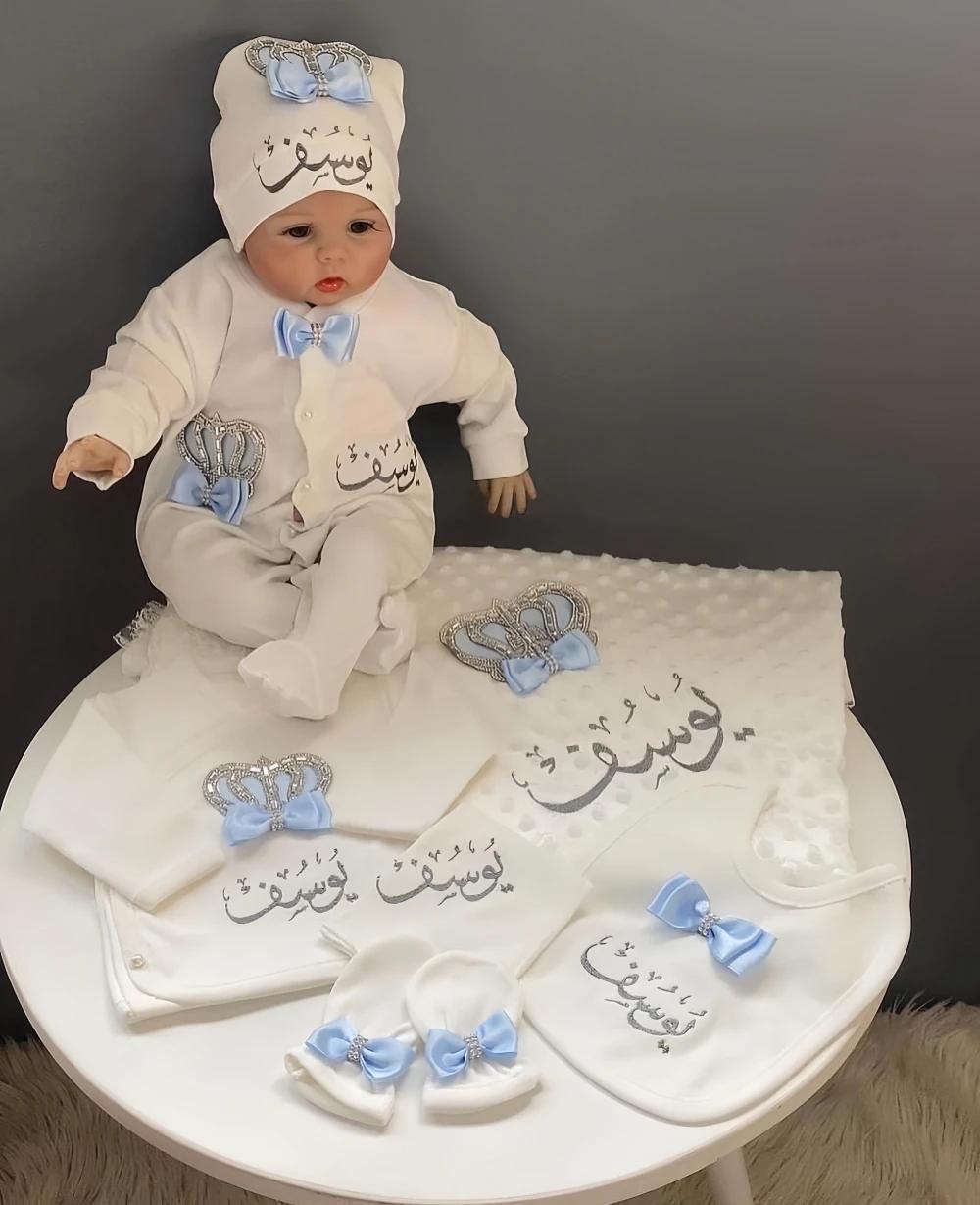 5 pièces vêtements nouveau-né nursery enfant coton soins bébé produits pantalons mitaines couverture accueil