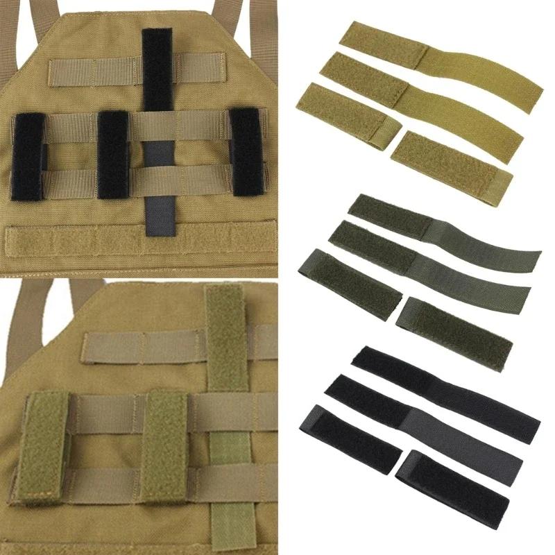 Adaptateur Molle 4PCS Hook&Loop - Panneau pour badges patches ID sur gilet sac à dos chasse