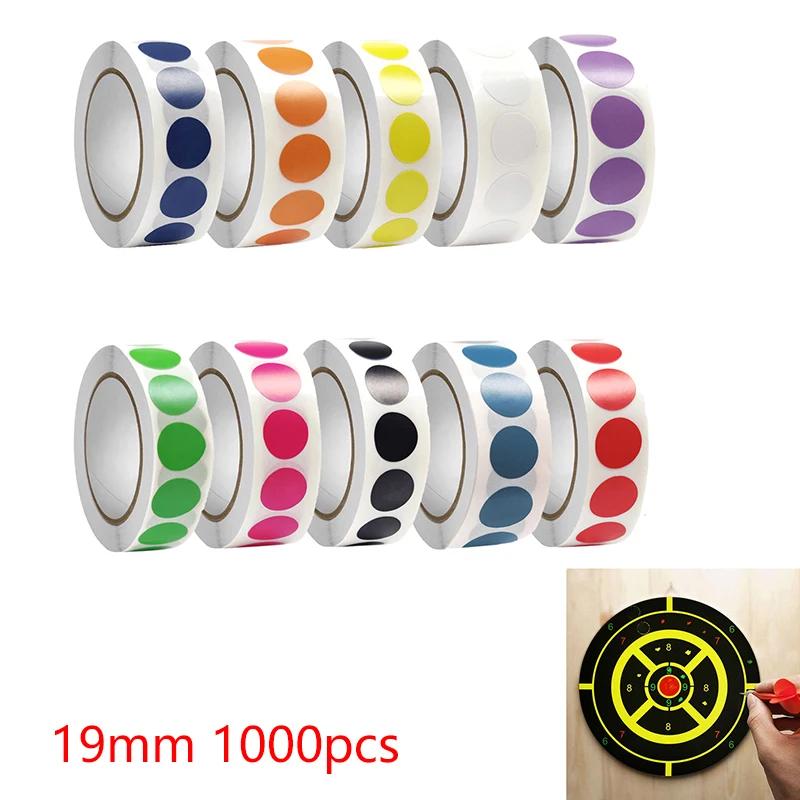 1000 autocollants cibles pour entraînement au tir à l'arc - pastilles colorées 19mm pour améliorer votre précision