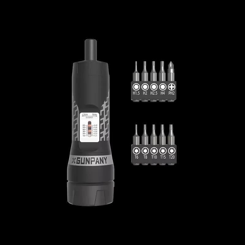 Tournevis dynamométrique Vector Optics Gunpany réglable 10-60 in/lbs pour montage lunette avec 10 embouts acier