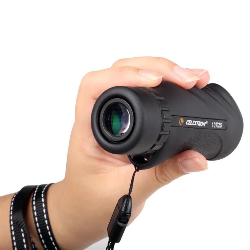 Monoculaire CELESTRON NATURE 10x25 portable - Télescope monoculaire BAK-4 rapide une main extérieur