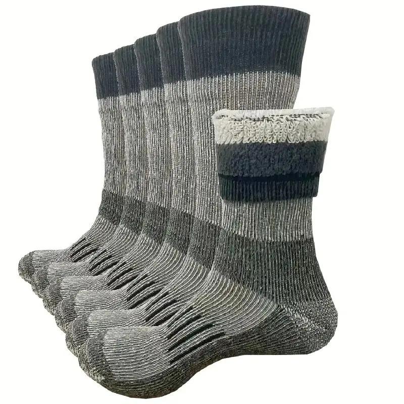 Chaussettes randonnée laine 3 paires chaudes respirantes pour chasse hiver bottes armée verte