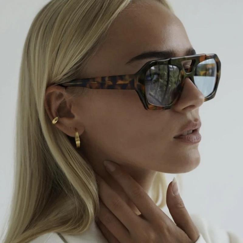 Lunettes anti-lumière design léopard pour femme - Double pont qualité supérieure protection solaire chasse