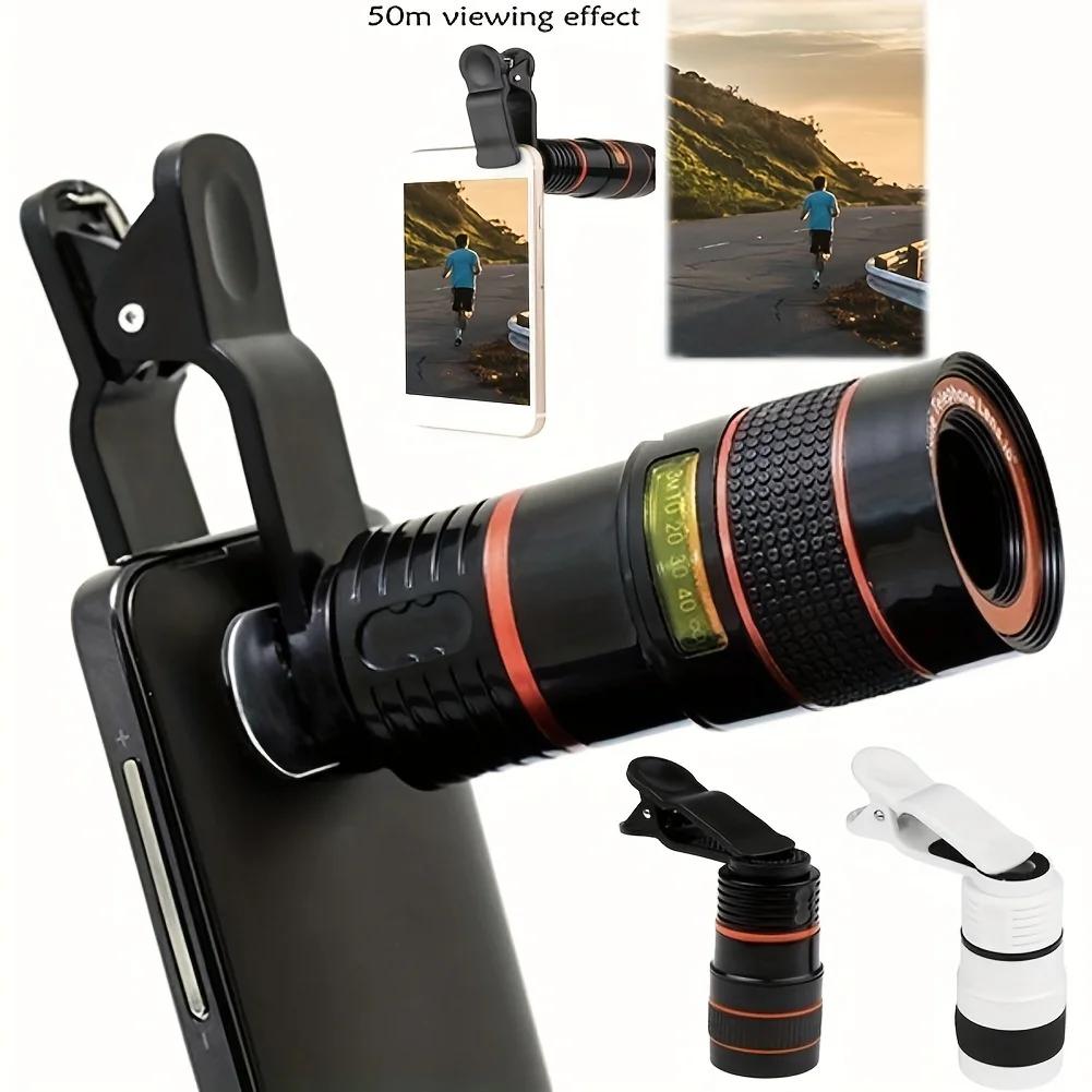 Objectif téléphoto 8x pour smartphone clips universel télescope optique iPhone Xiaomi Huawei