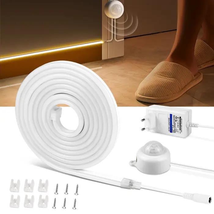 Bande lumineuse LED avec capteur de mouvement PIR sans fil, 12V, pour bricolage, cuisine, rétro-écla