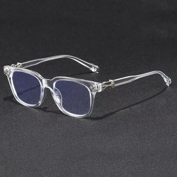 Nouvelles lunettes anti-lumière bleue pour femmes 2026, monture surdimensionnée avec strass, protect