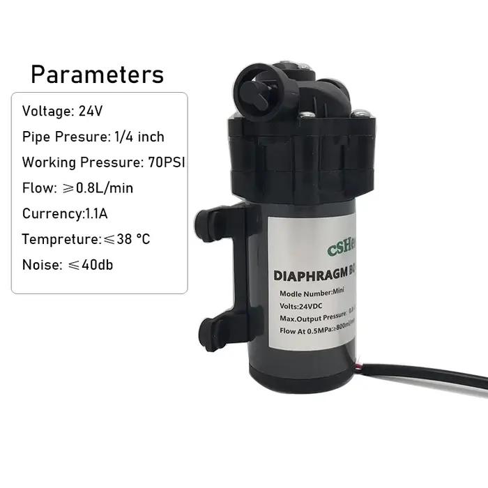 75GPD RO 24V Booster d'eau pompe silencieuse système d'eau par osmose inverse pompe d'augmentation d