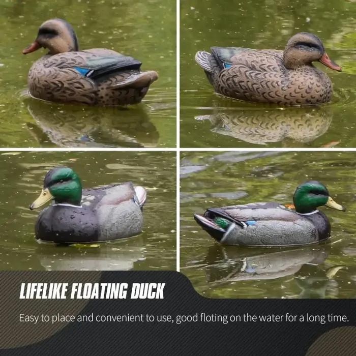 Leurre canard flottant 3D avec quille réaliste pour chasse pêche accessoire extérieur appât flottant