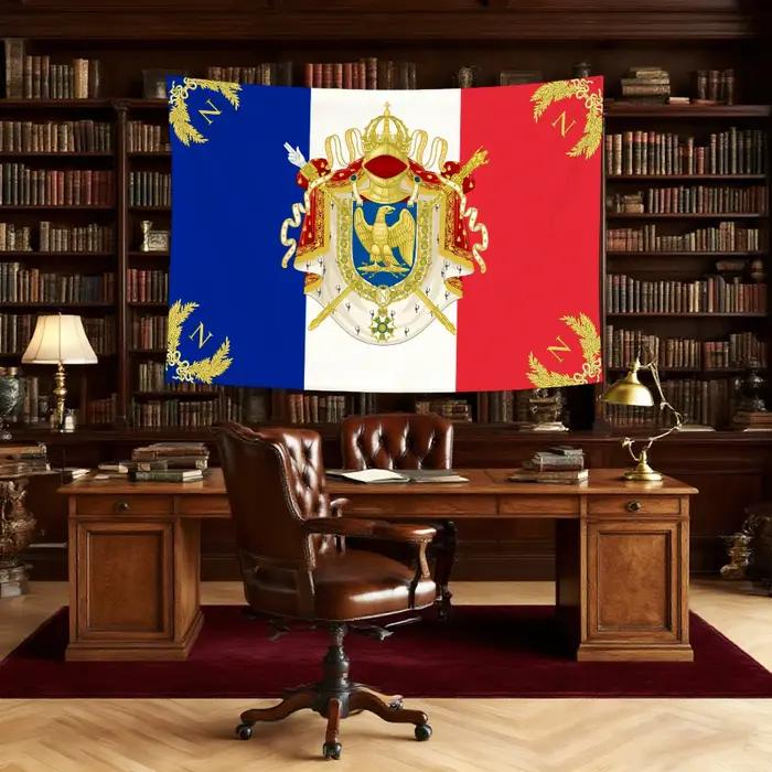 Drapeau napoléonien en peluche courte pour décoration intérieure et extérieure, blanc, bleu, rouge et autres couleurs, pour camping, fête, bar et décoration de maison