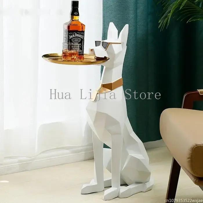 Grande table d'appoint Doberman de luxe