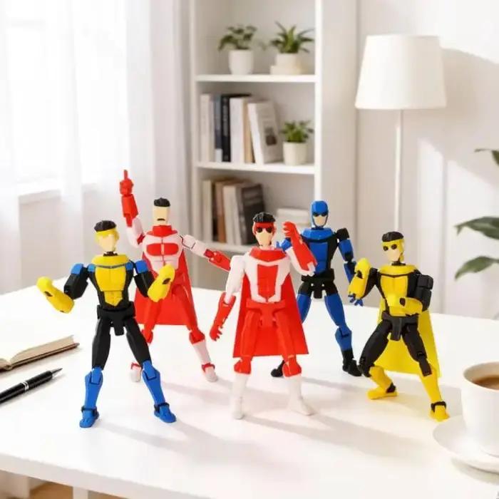 Figurine d'action personnalisée T13 Dummy13 imprimée en 3D, multi-articulée, transformable, avec masque bleu, jouet imprimé en 3D