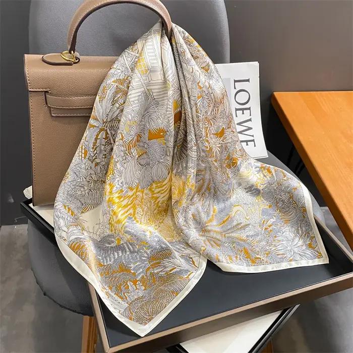 100% véritable Foulard en soie nouveau châle naturel enveloppes femmes dames mode foulards