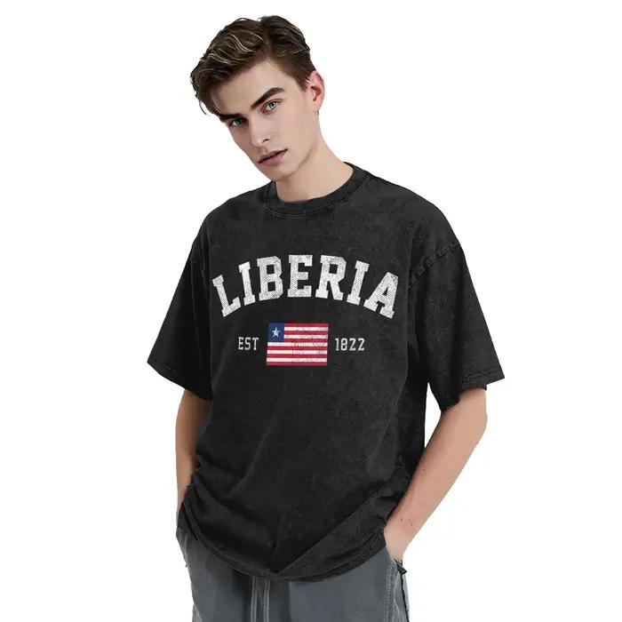 T-shirt délavé pour la Journée de l'Indépendance de la Libéria