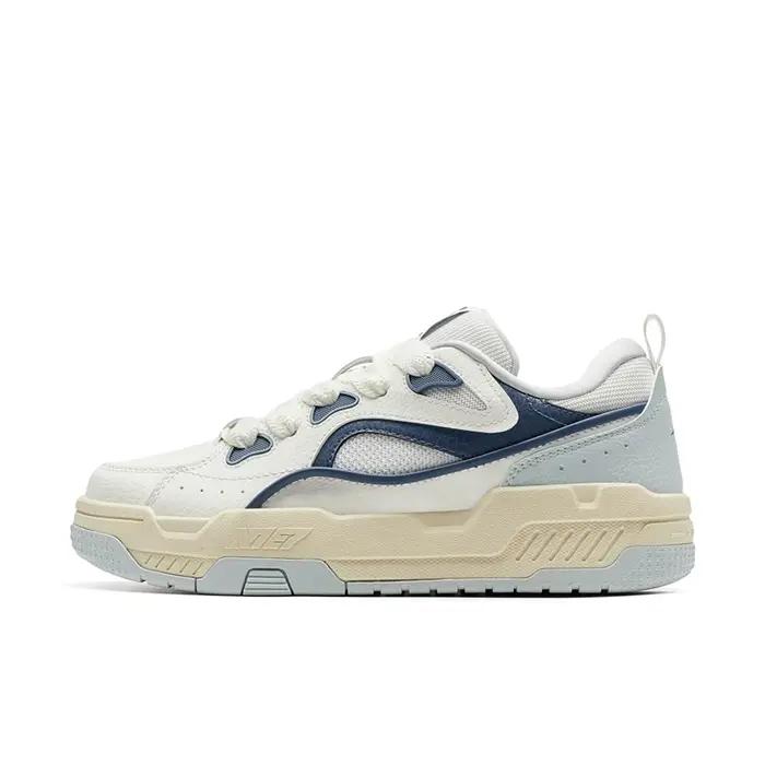 Xtep chaussures de skateboard hommes 2025 printemps et automne semelle épaisse respirant polyvalent léger baskets 875319