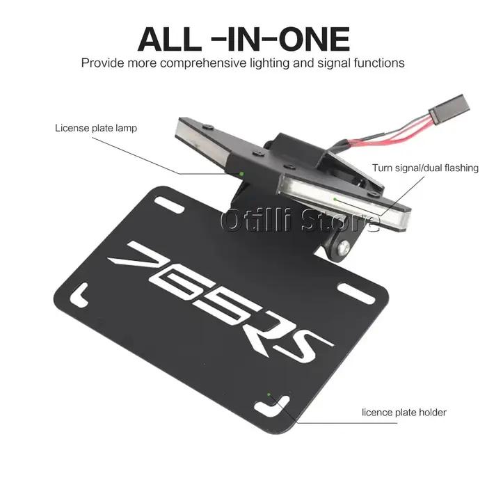 Support de plaque d'immatriculation avec éclairage LED pour Street Triple 765RS modèle 2020 2021 2022 2023 2024 2025 motorisation sécurité style