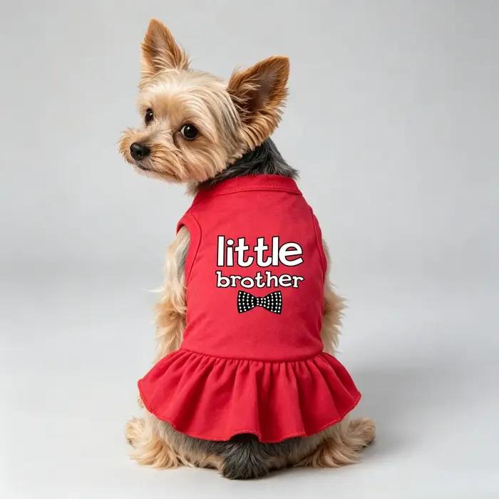 Robe pour chien avec imprimé Little Brother