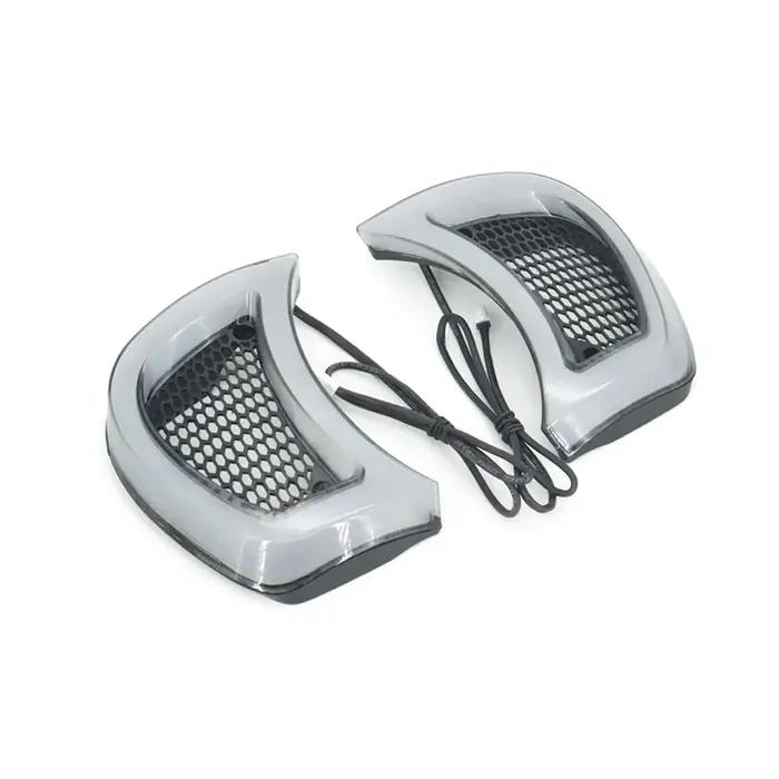 Pour Harley Road Glides 15-UP 2023 2022 2021 2020 NOUVEAU Phare de moto fumé blanc avec accent lumin