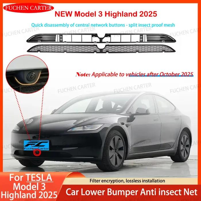 Pour Tesla Nouveau Modèle 3 Lancement 2025 Grille de pare-chocs avant Highland