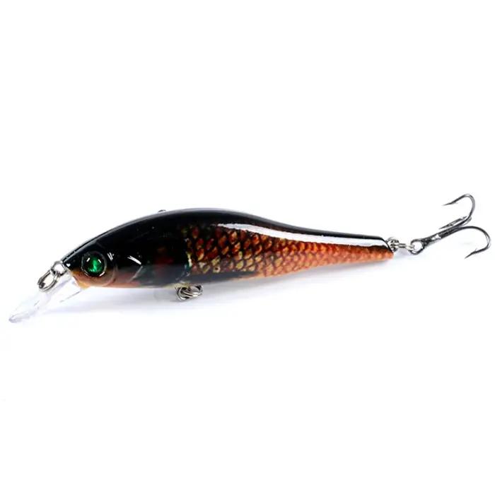 Leurre méné rigide en plastique avec yeux 3D, appât Élde type WobJeff, crankbait, matériel de pêche,