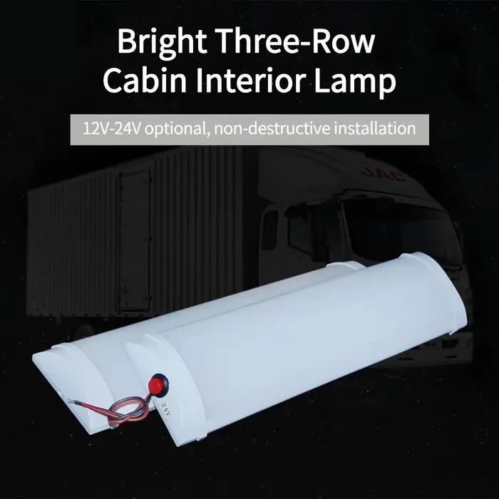 72LED 3 rangées 12V 24V plafonnier RV intérieur remorque bateau Cargo Camper lampe LED lumières pour